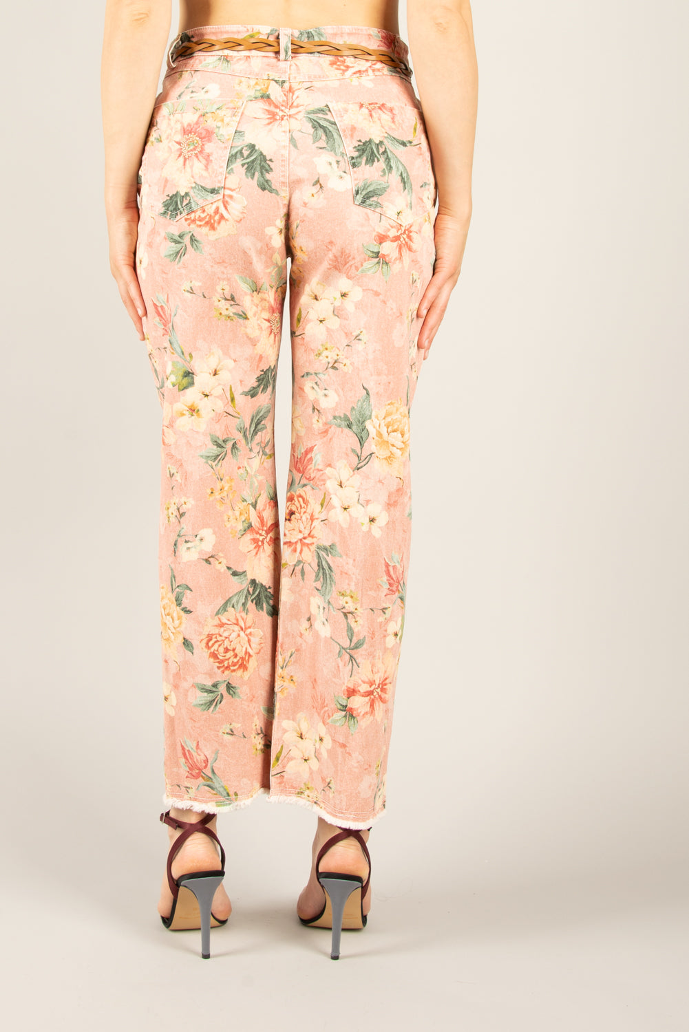TENSIONE IN - S25P980 - PANTALONE FLOREALE