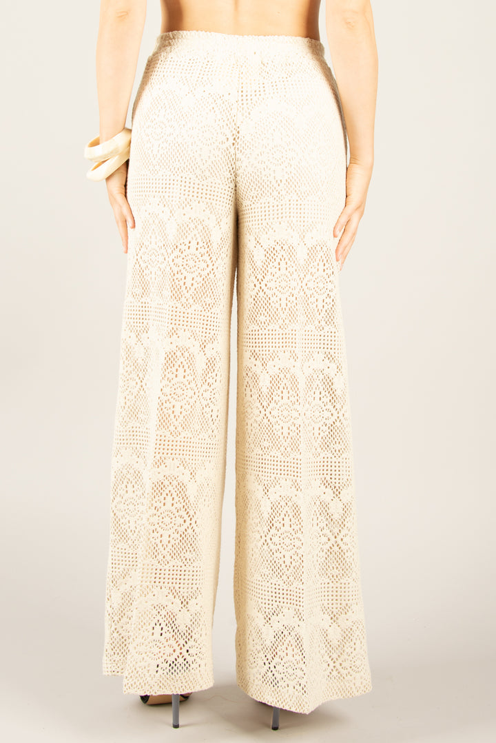 VICOLO - TD2689 - PANTALONE PALAZZO UNCINETTO