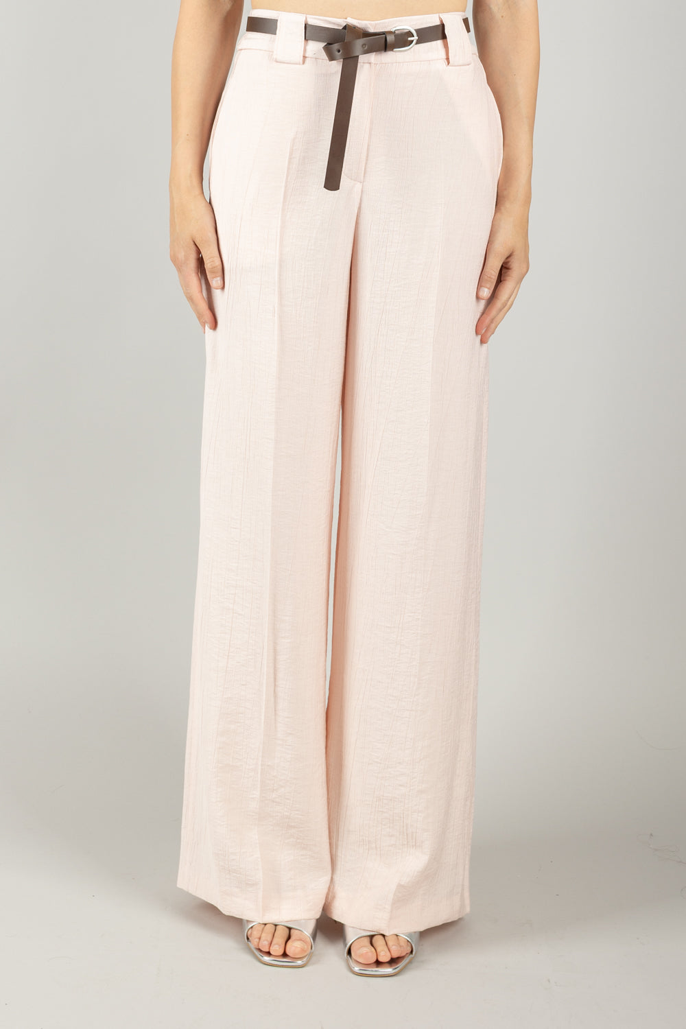 TENSIONE IN - 25P7772 - PANTALONE GOFFRATO CON CINTURA