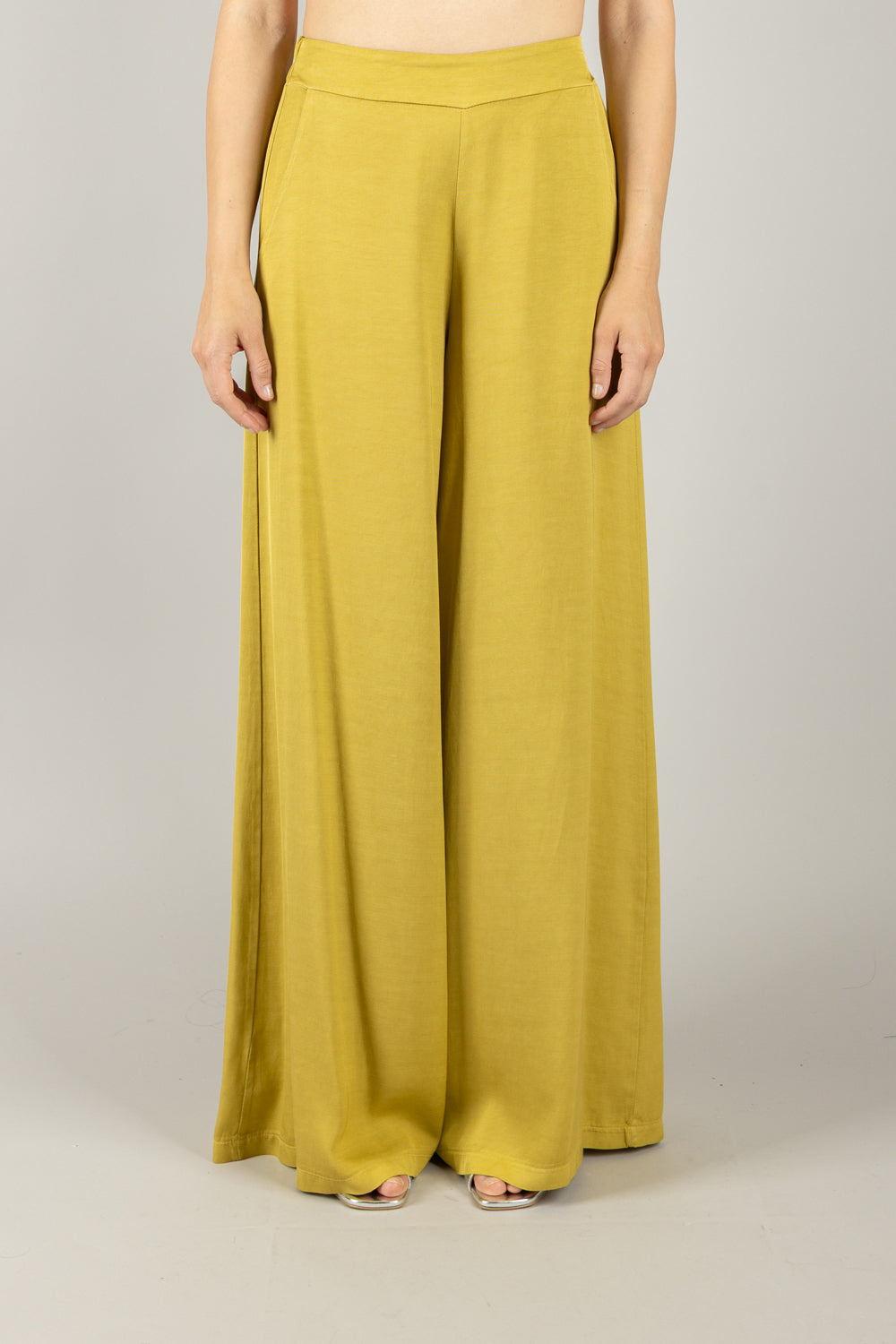 DIXIE - P239W247 - PANTALONE AMPIO A PALAZZO CON ELASTICO