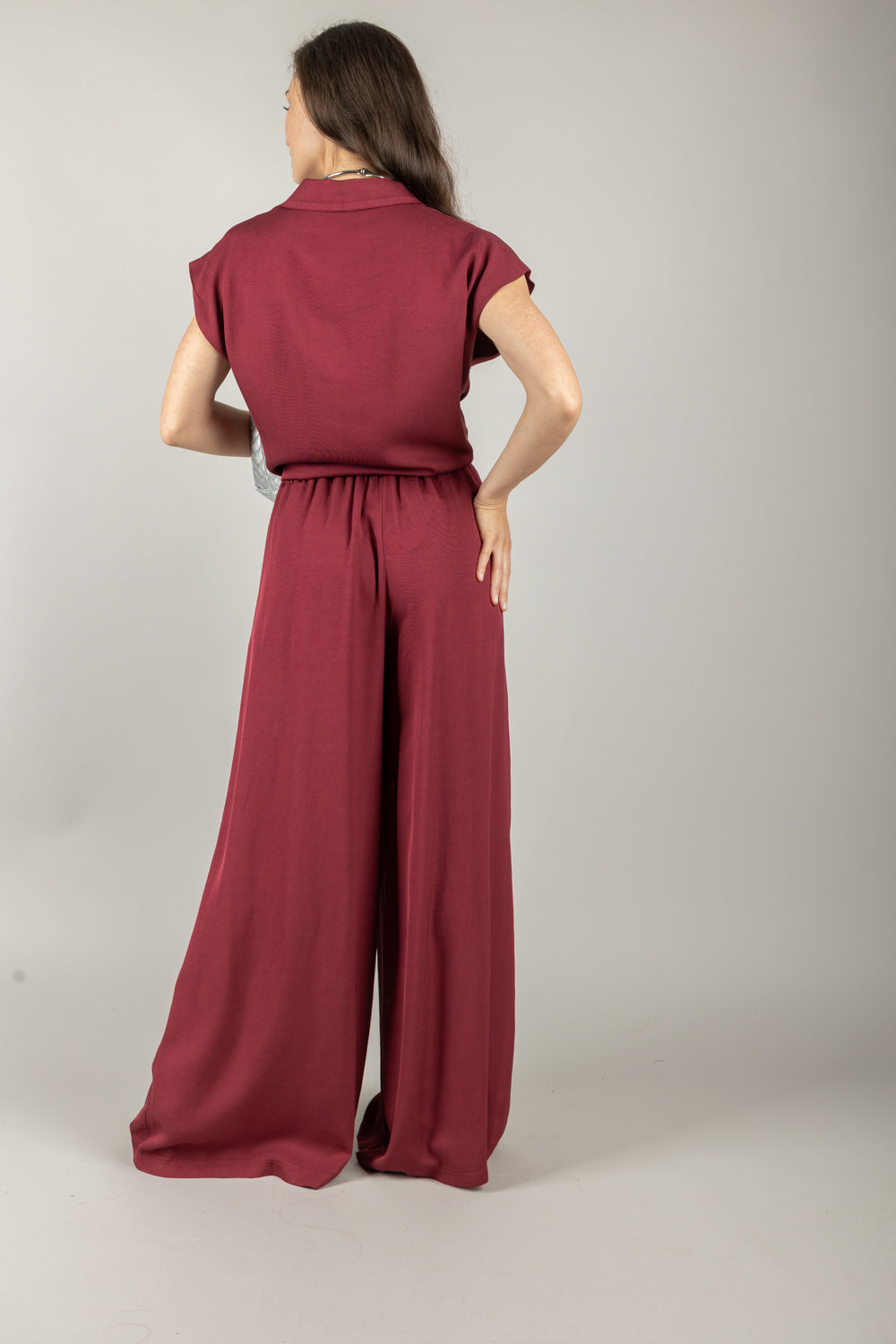 DIXIE - P239W247 - PANTALONE AMPIO A PALAZZO CON ELASTICO