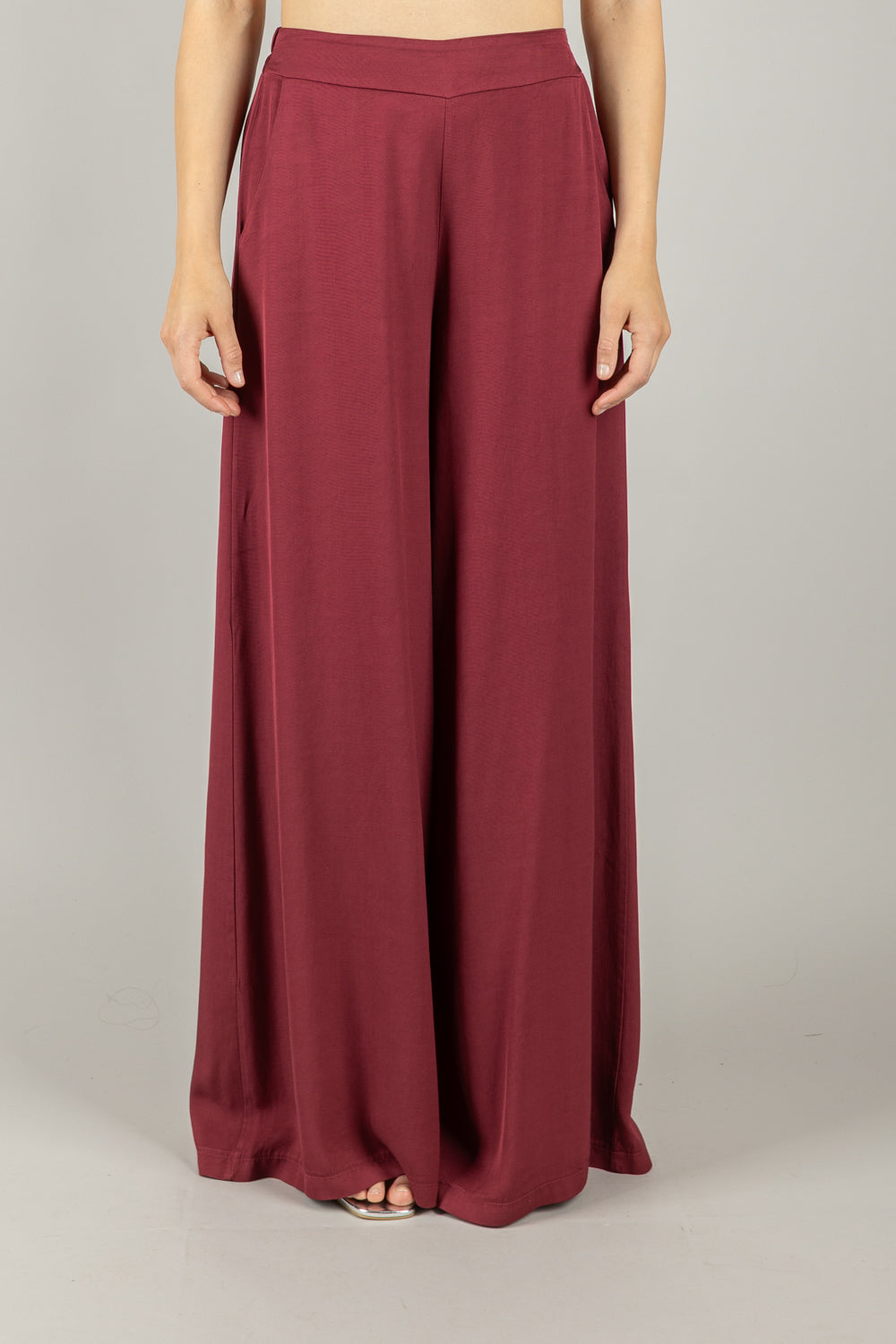 DIXIE - P239W247 - PANTALONE AMPIO A PALAZZO CON ELASTICO