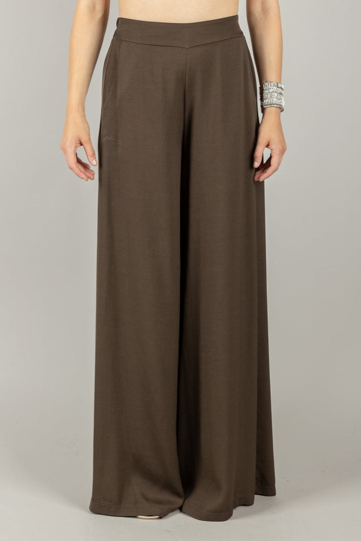 DIXIE - P239W247 - PANTALONE AMPIO A PALAZZO CON ELASTICO