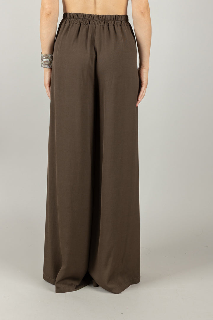 DIXIE - P239W247 - PANTALONE AMPIO A PALAZZO CON ELASTICO