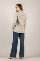 DIXIE - J067A041 - GIACCA DUE BOTTONI CON SCRITTA