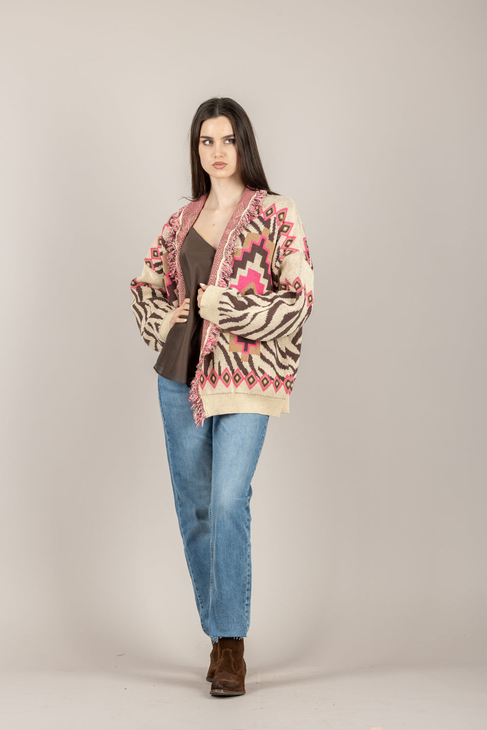 TENSIONE IN - P6HMG25A414 - CABAN FANTASIA ZEBRATA FUXIA