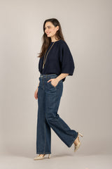 TENSIONE IN - PA5528 - MAGLIA OVER MANICA 3/4 LACI