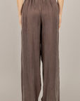 TENSIONE IN - PE26-4212 - PANTALONE CON ELASTICO POSTERIORE MOKA