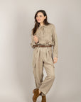 TENSIONE IN - PE26-4211 -  PANTALONE CARGO CON CINTA CALCE