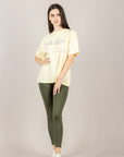 VICOLO - RAB0380 - T-SHIRT PILATES GIALLO PAGLIERINO