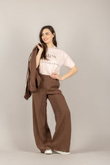 VICOLO - RAB0380 - T-SHIRT PILATES ROSA PALLIDO