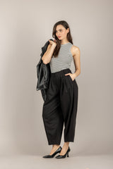 HAVEONE - RJS-Q052 - CANOTTA A COSTE NERO/PANNA