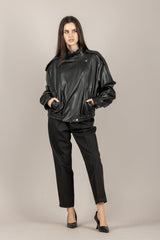 VICOLO - TAB1047 - BOMBER ECOPELLE NERO