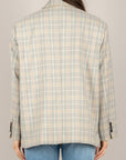 VICOLO - TAB1135 - GIACCA CHECK ASIMMETRICA GRIGIO/TORTORA